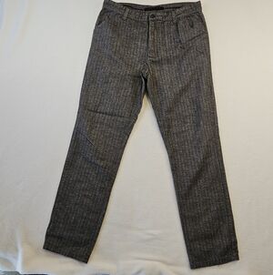 Standard Cloth Gray Pinstripe‎ Trousers Size 34